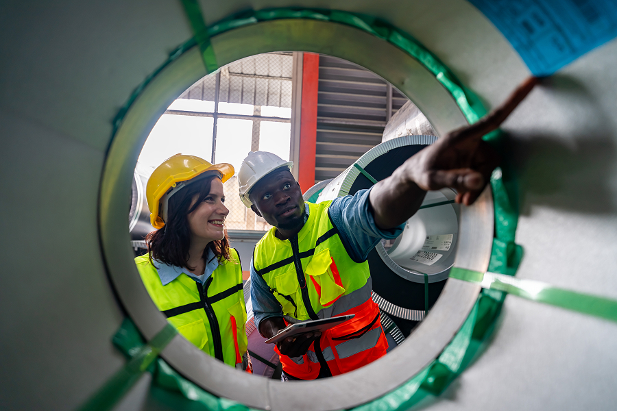 hvac technicians checking ductwork